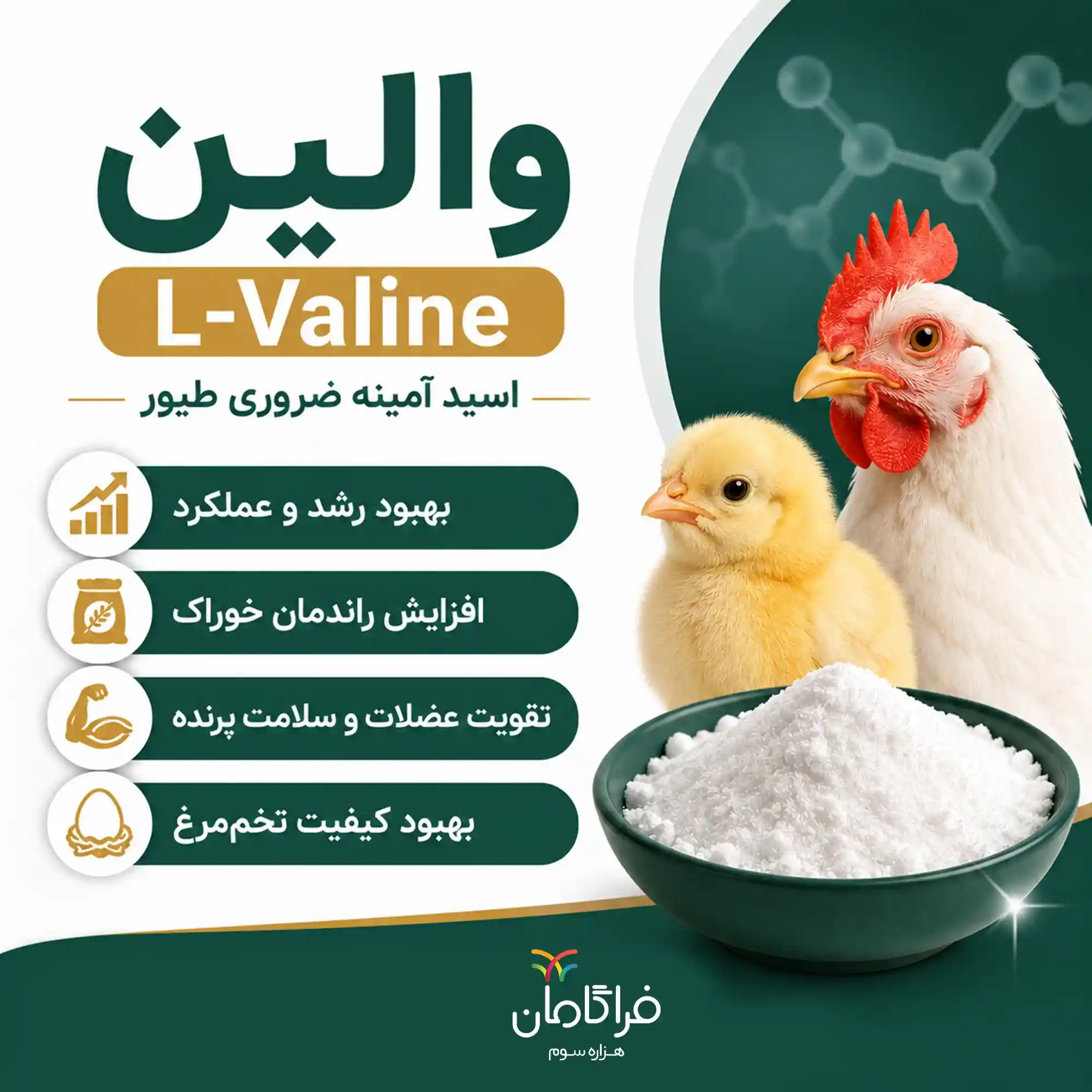 مزایا والین در تغذیه طیور